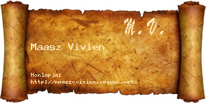 Maasz Vivien névjegykártya